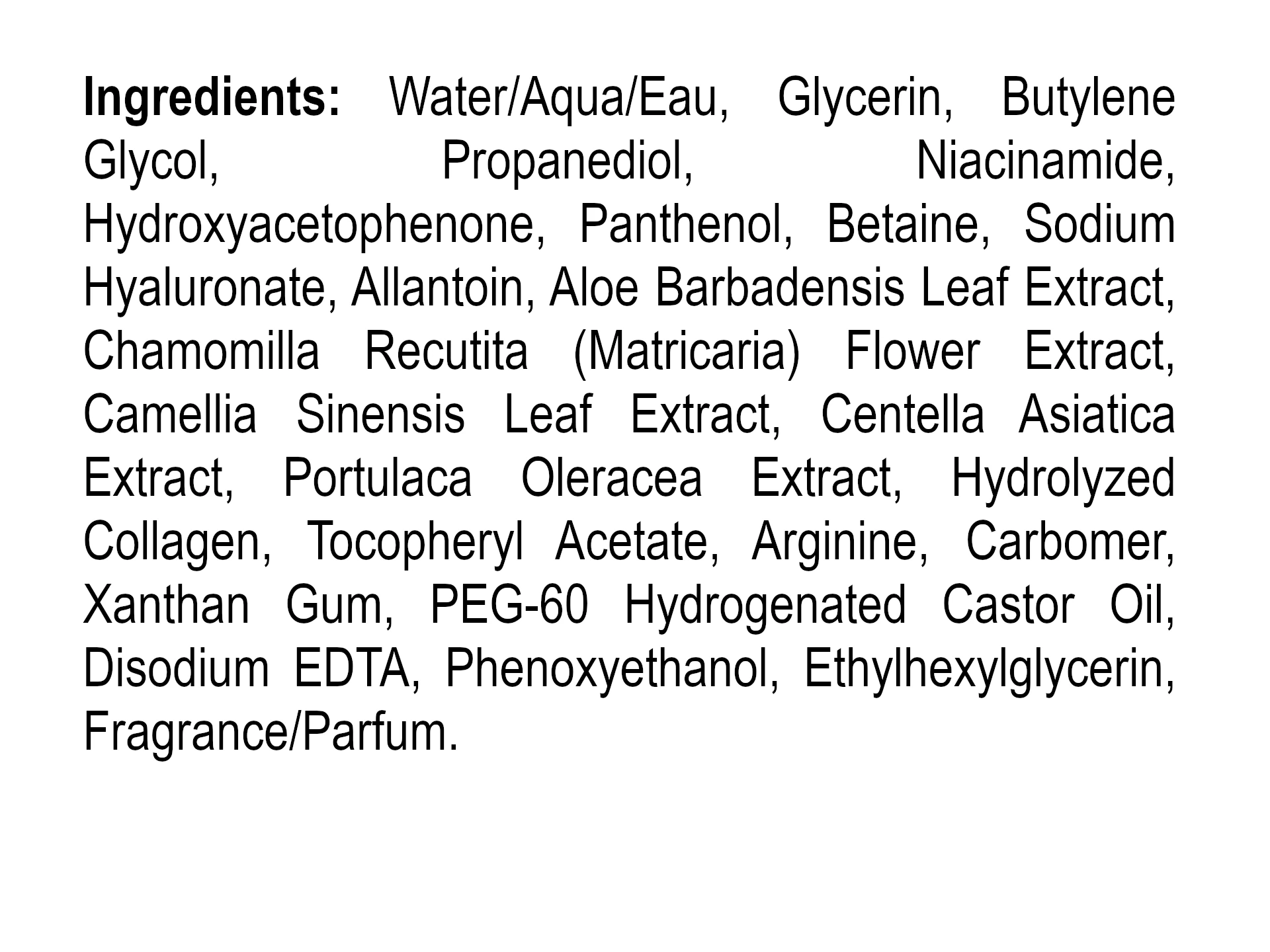 Value Terrace 2 Face Sheet Mask ingredients