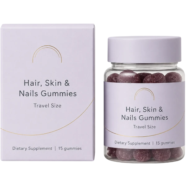 Value Terrace 1 Travel Size Hair, Skin & Nails Gummies